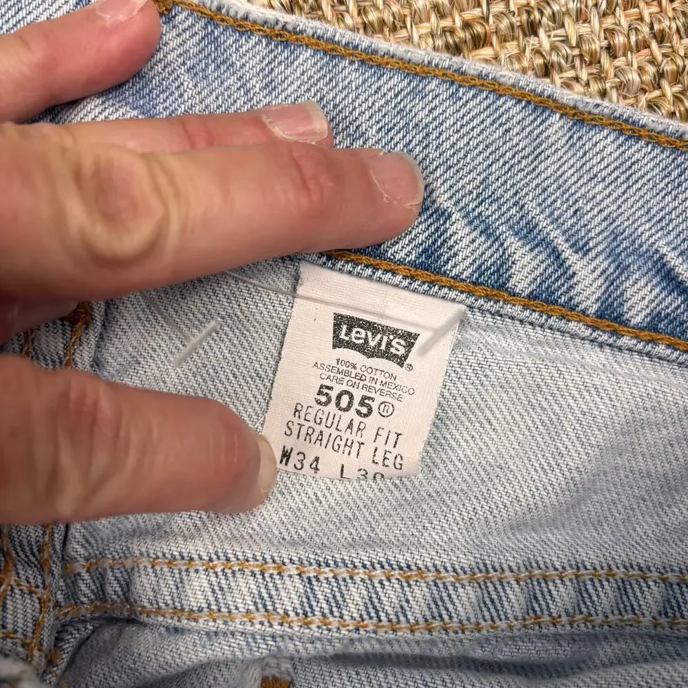 👖 Vintage Levi's 505 Orange Tab Jeans | W34 L30 | Light Wash
